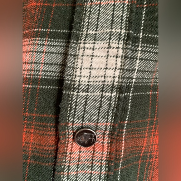 Mountain khaki snap button flannel mens saloon flannel - Picture 2 of 11